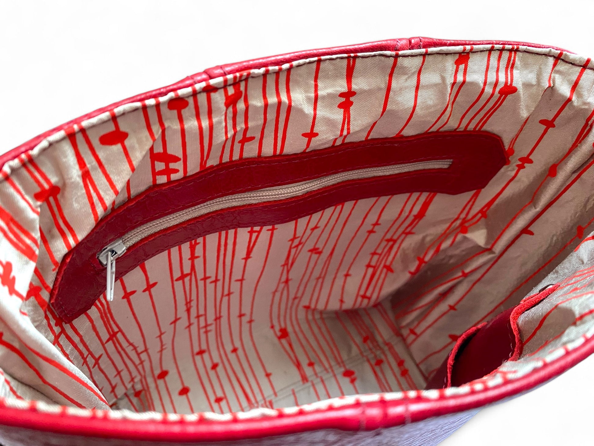 SWALK | Handcrafted Deep Red Leather Crossbody Bag image 11