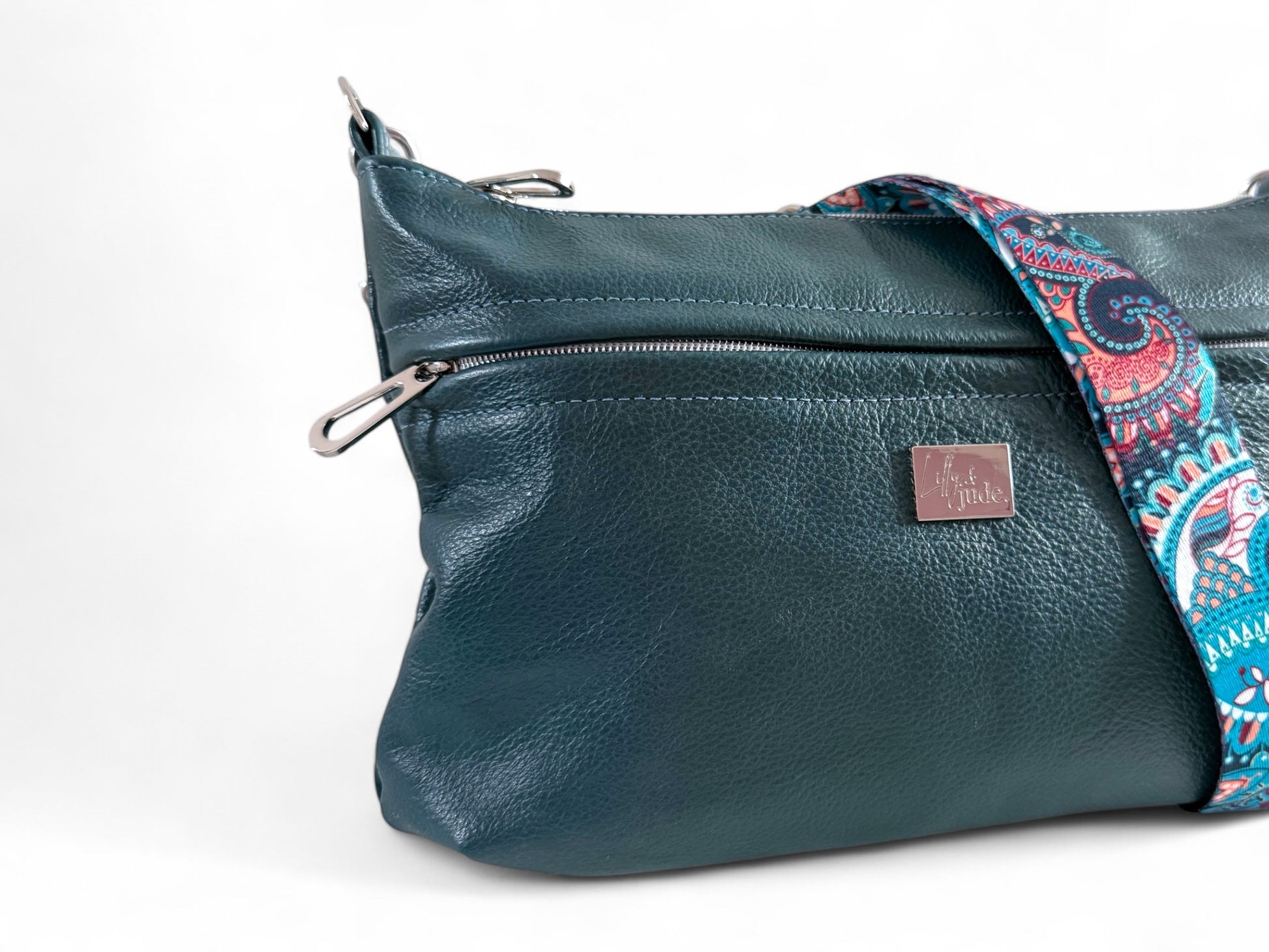 Starburn Grande | Dark Teal Leather Shoulder Bag | Sustainable Crossbody image 4