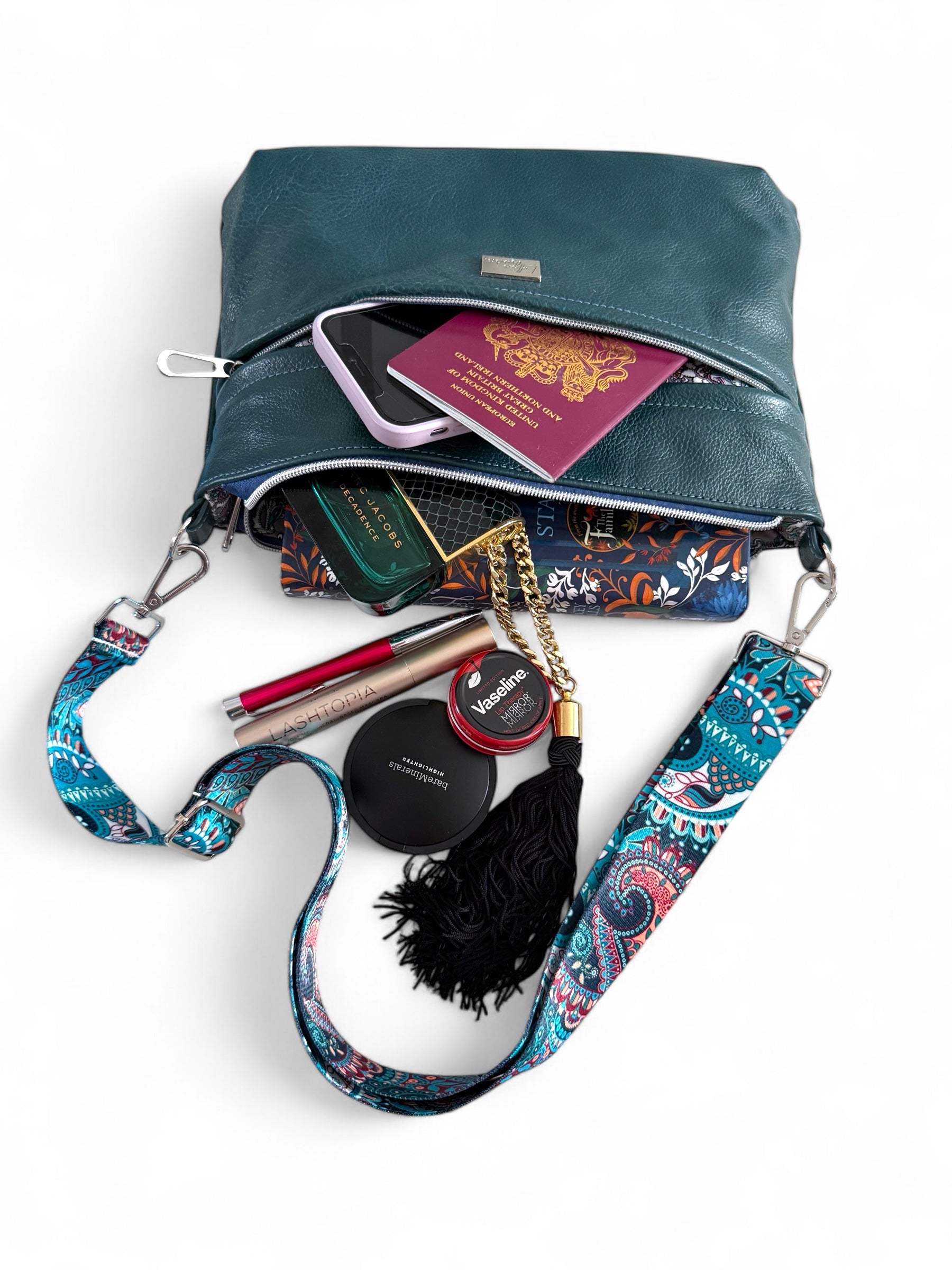 Starburn Grande | Dark Teal Leather Shoulder Bag | Sustainable Crossbody image 11