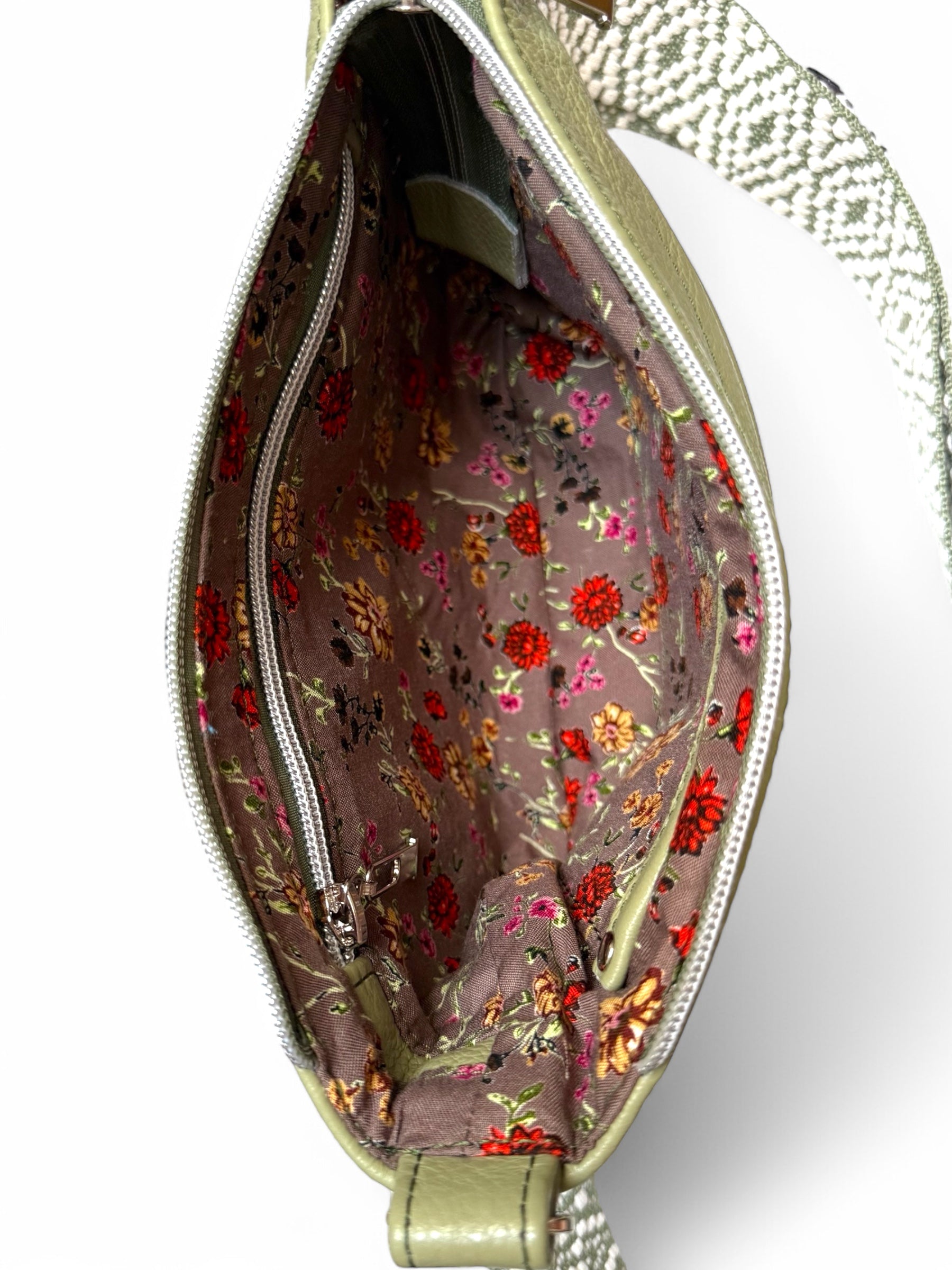 Starburn | Olive Green Leather Crossbody Bag | Designer Travel Style image 11