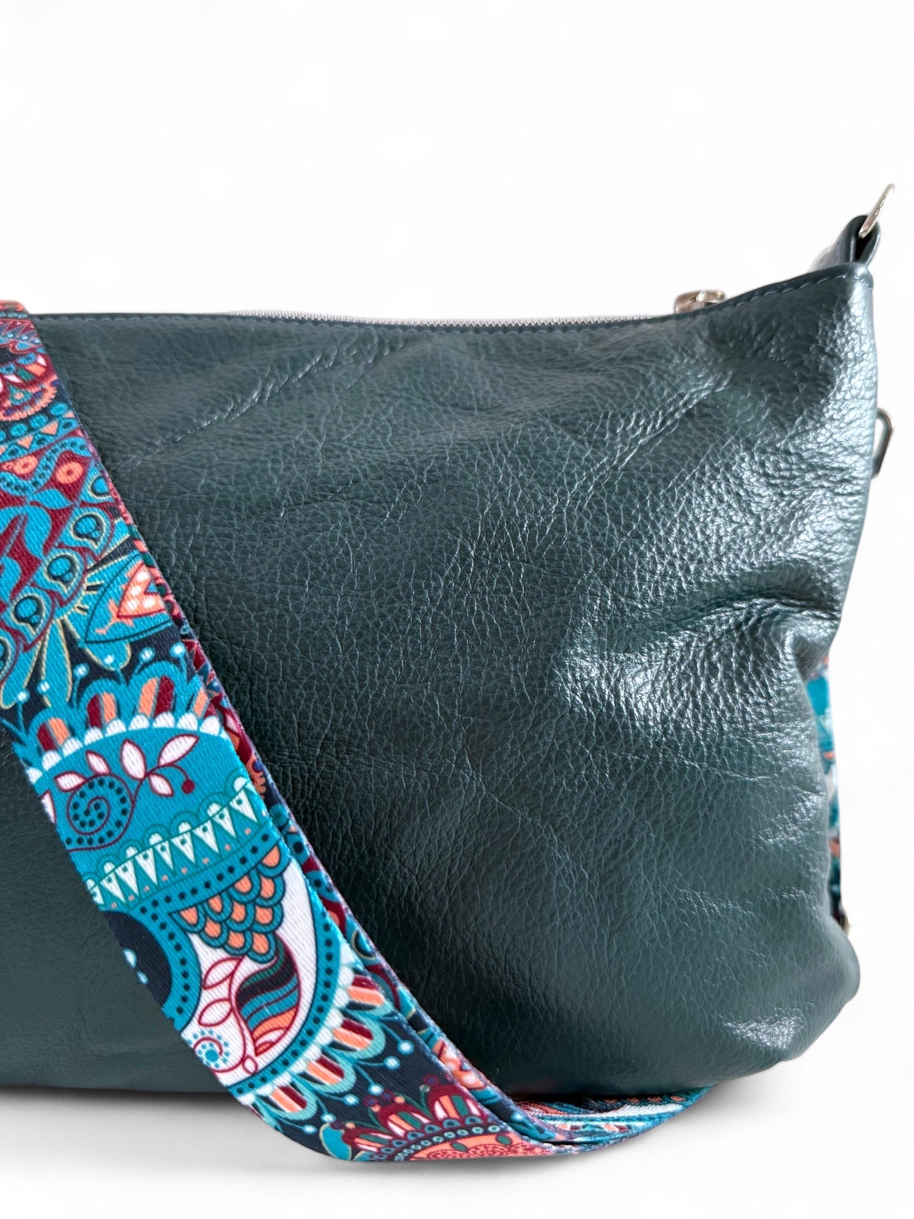 Starburn Grande | Dark Teal Leather Shoulder Bag | Sustainable Crossbody image 7