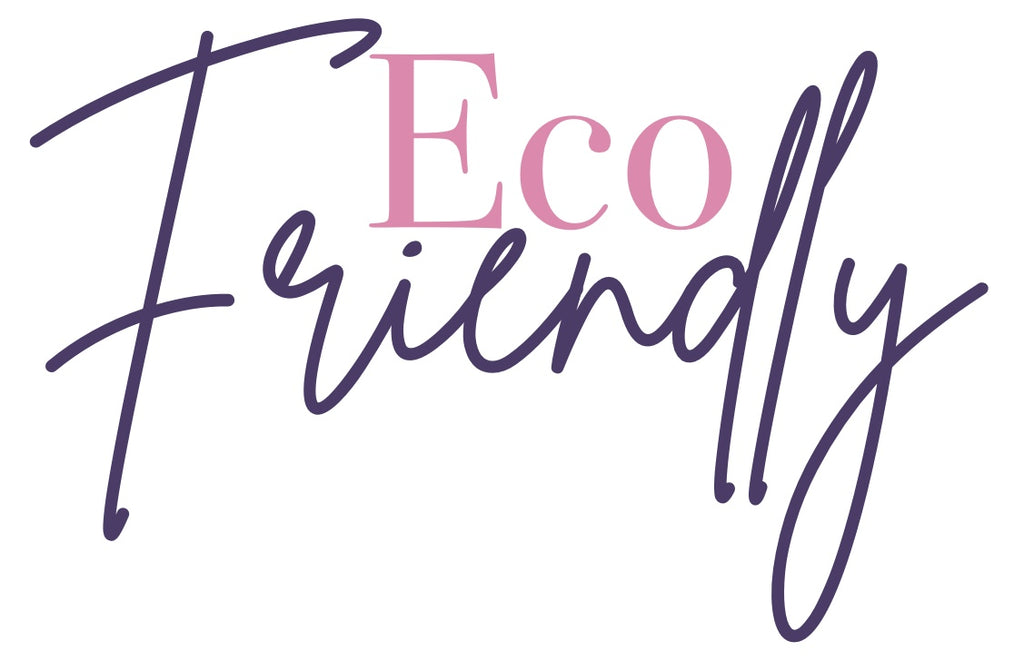Banner image with the text “Eco Friendly” in Lilly & Jude brand fonts, highlighting the brand’s commitment to sustainability.