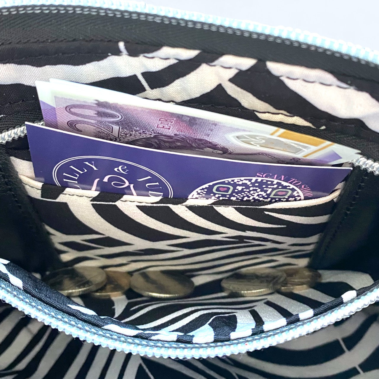 Starburn | Black Leather Crossbody Bag | Handcrafted with Silver Hardware image 7