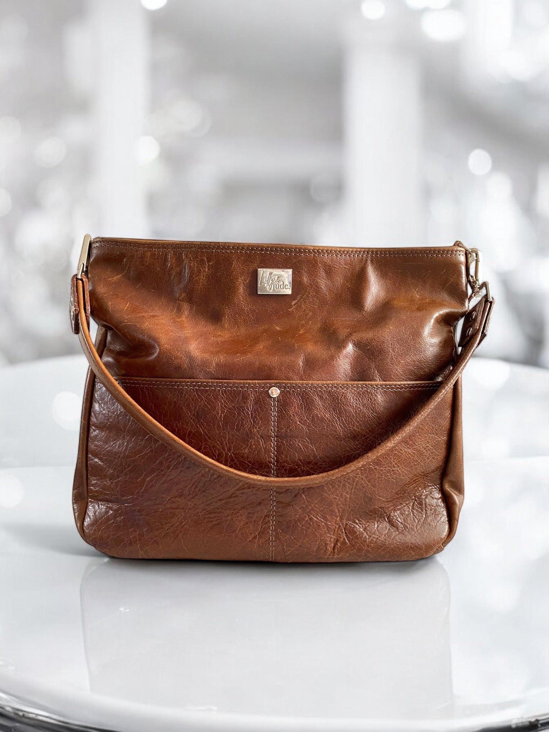 Freddy | Chestnut Brown Leather Shoulder Bag | Handcrafted Handbag image 1