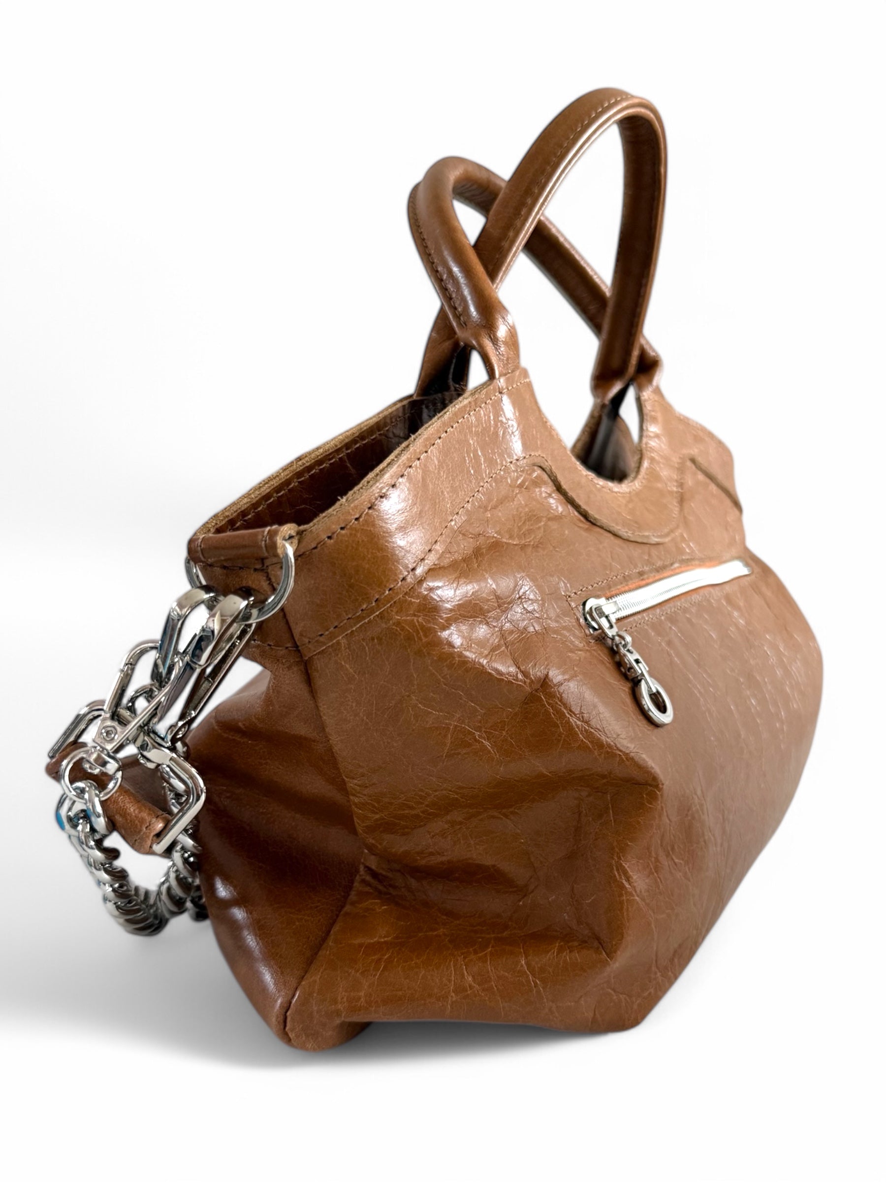 Flossy | Tan Brown Slouchy Baguette Bag | Made from Rescued Leather image 7