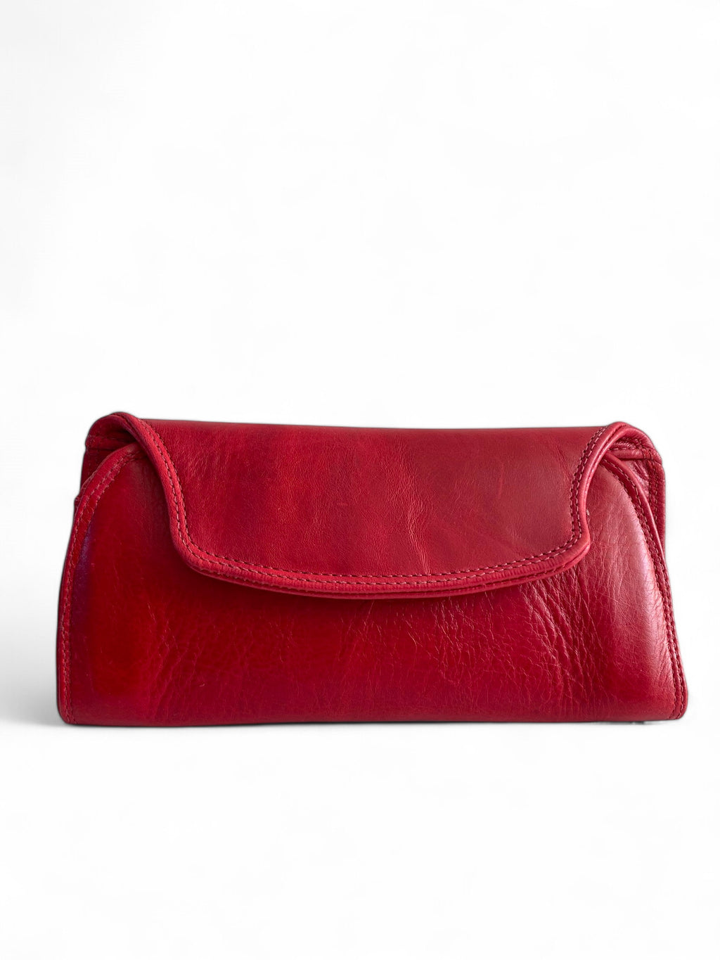 Date Night | Red Leather Clutch | Chain Handle Bag image 4