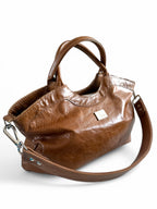 Flossy | Tan Brown Slouchy Baguette Bag | Made from Rescued Leather image 13