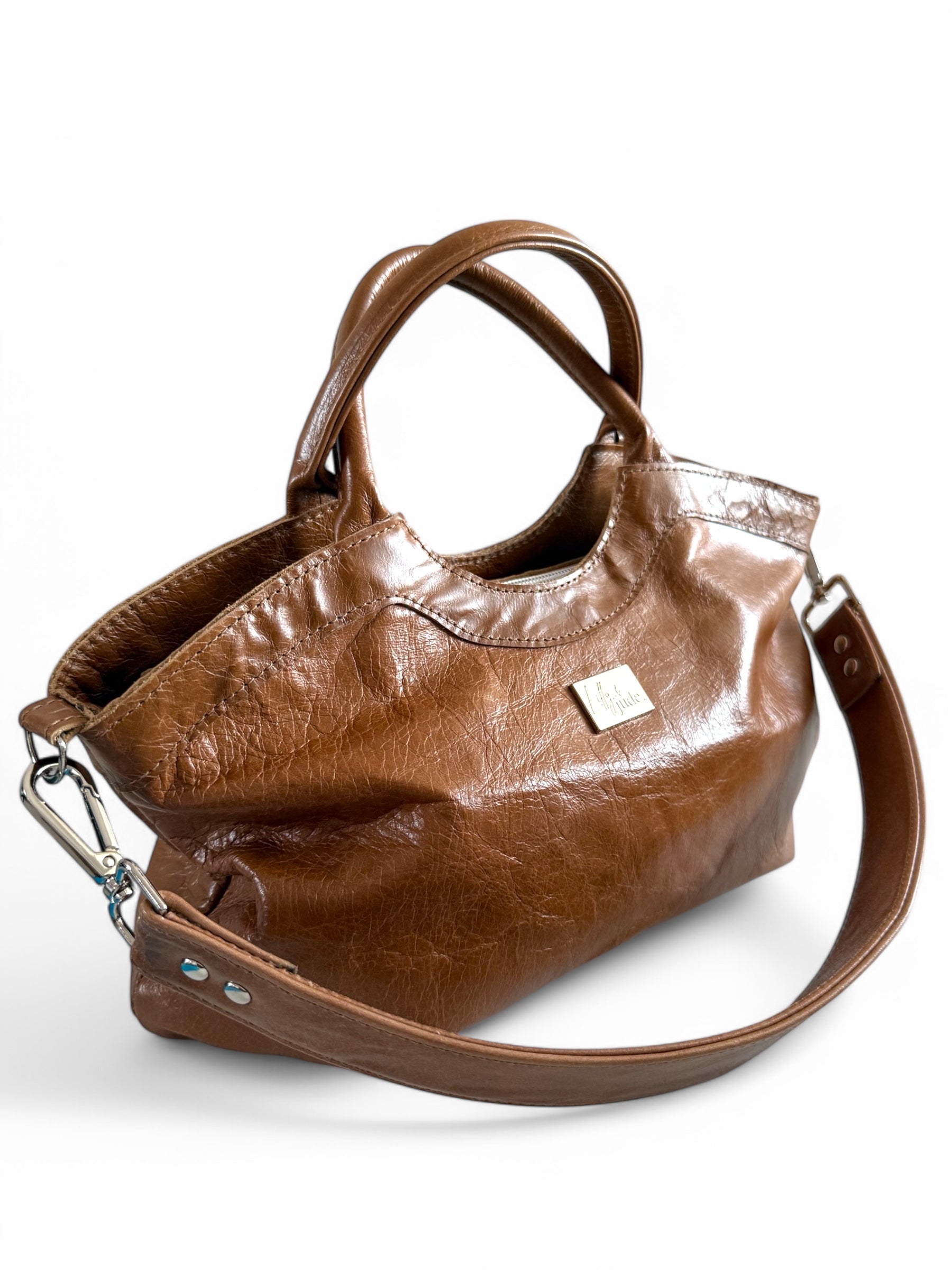 Flossy | Tan Brown Slouchy Baguette Bag | Made from Rescued Leather image 13