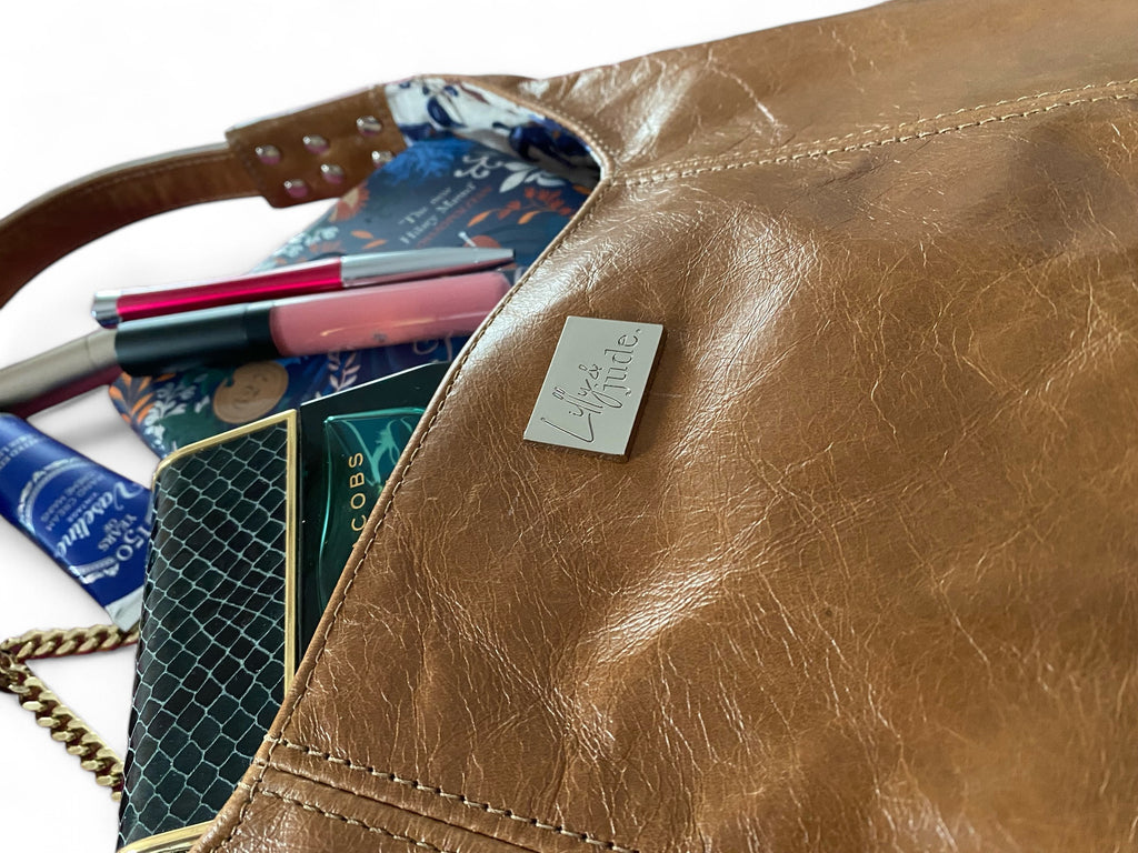 Estrella | Tan Brown Leather Slouch Shoulder Bag | Handcrafted Handbag image 6