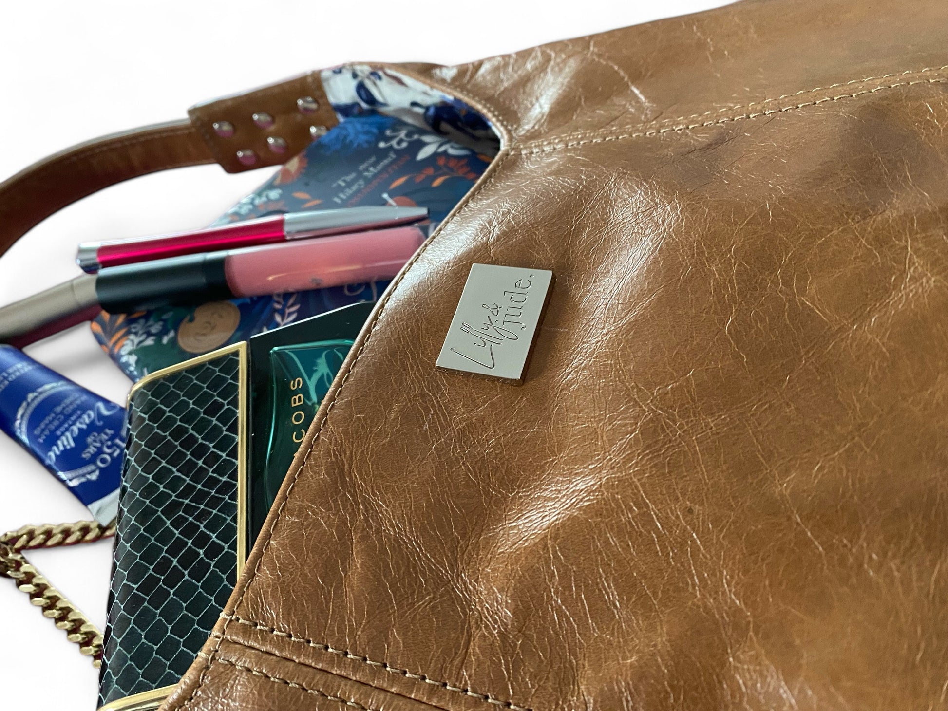 Estrella | Tan Brown Leather Slouch Shoulder Bag | Handcrafted Handbag image 6