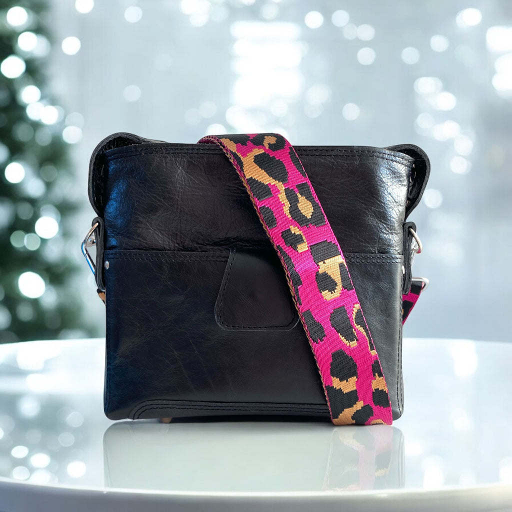 Swift | Black Eco Luxury Leather Crossbody Bag image 1