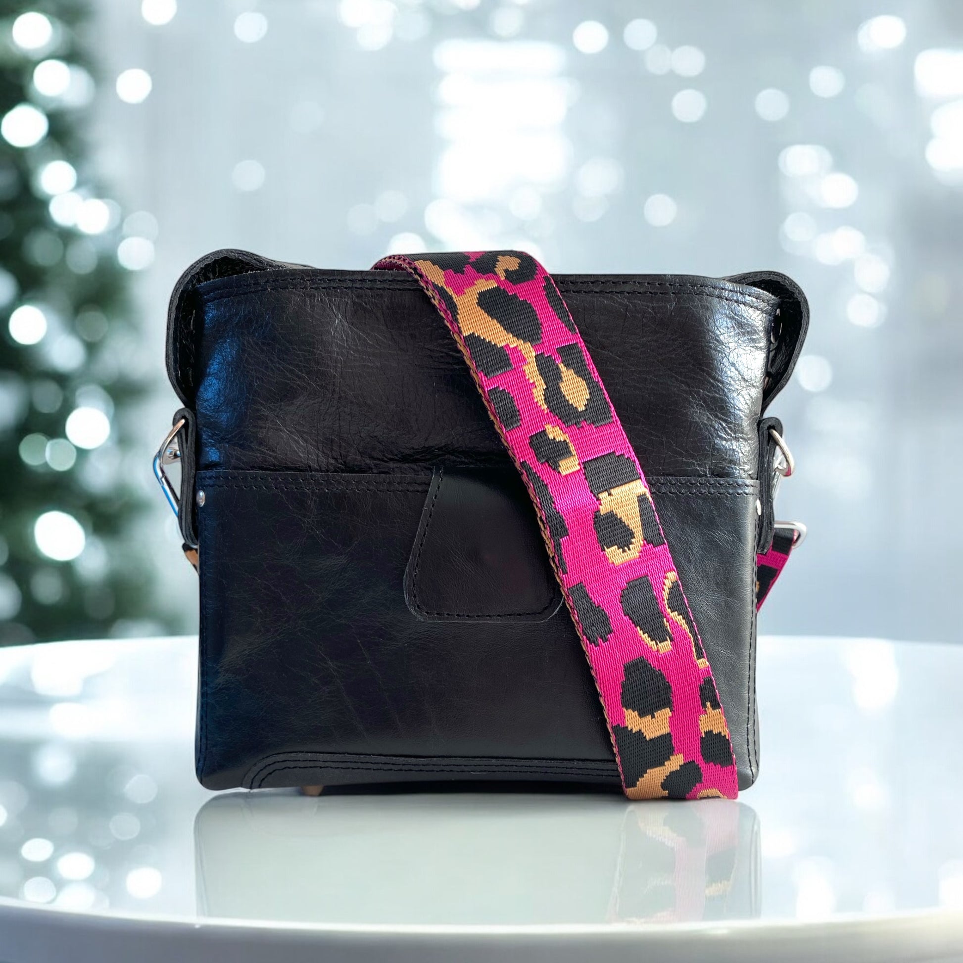 Swift | Black Eco Luxury Leather Crossbody Bag image 1