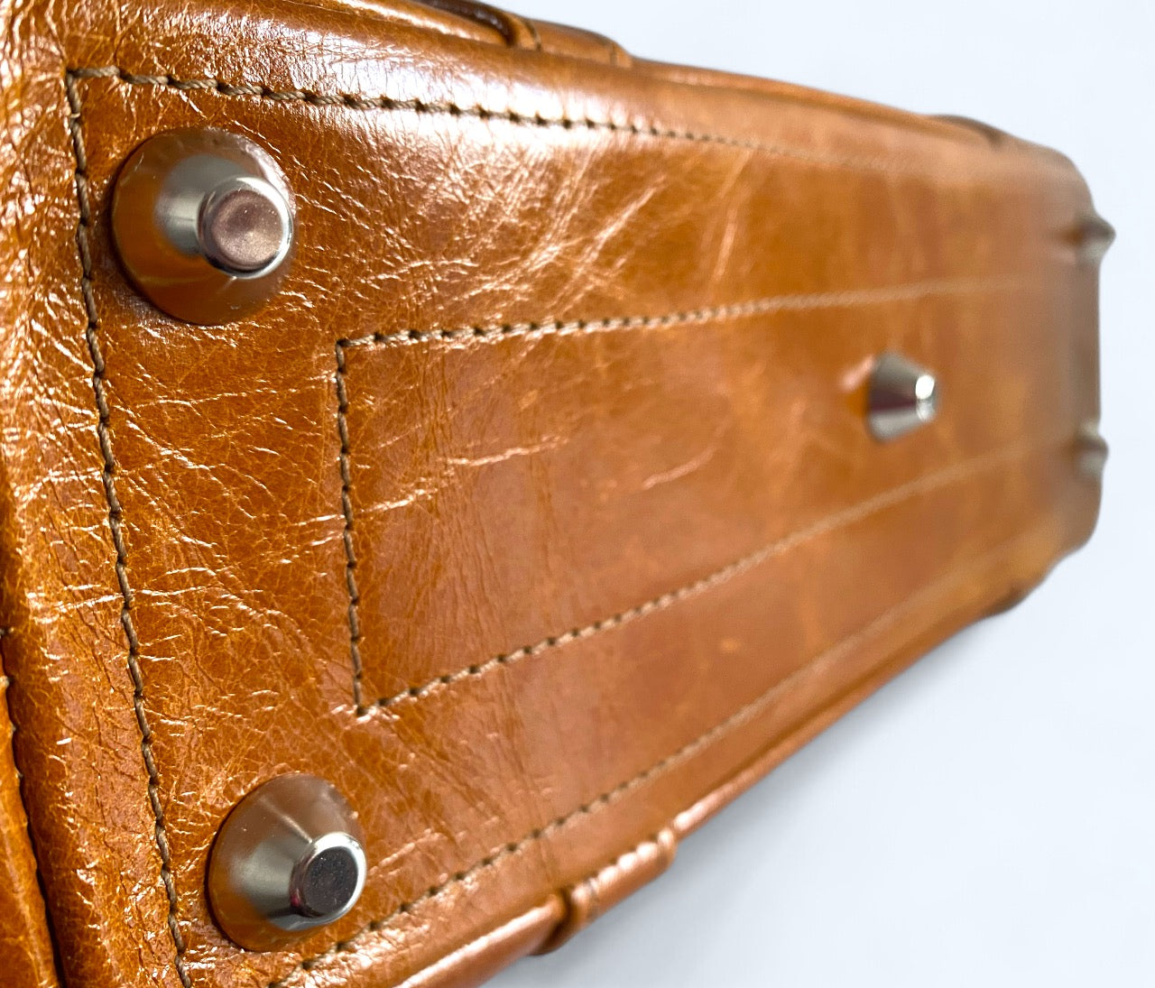 Rowena | Tan Leather 3 Section Shoulder Bag image 11