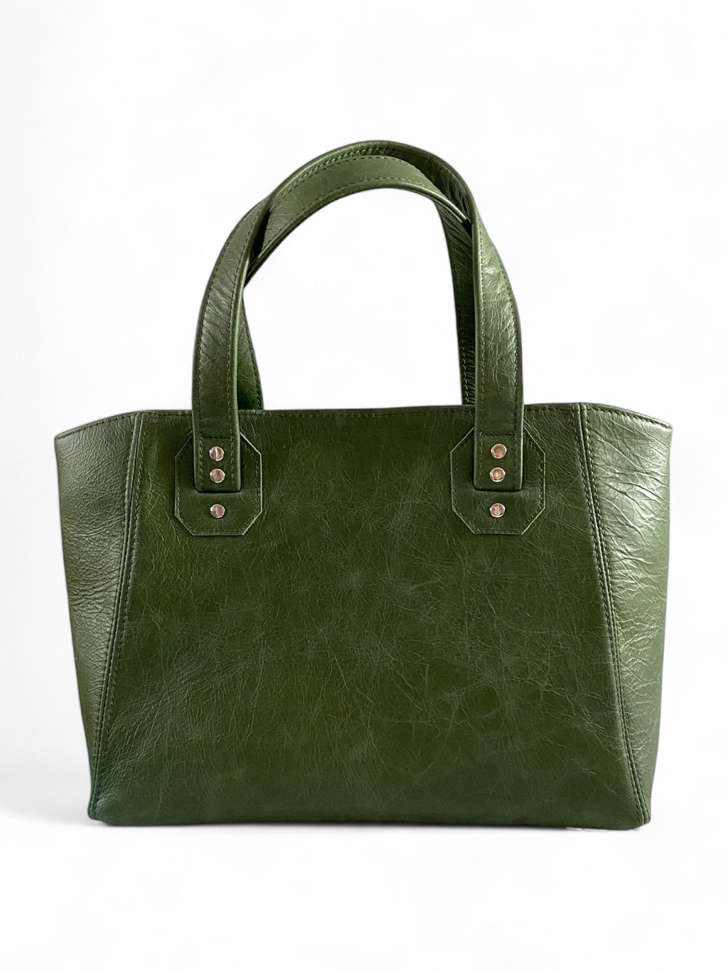 Rudy | Green Leather & Autumnal Tweed Handbag | Handcrafted Eco Luxury image 7