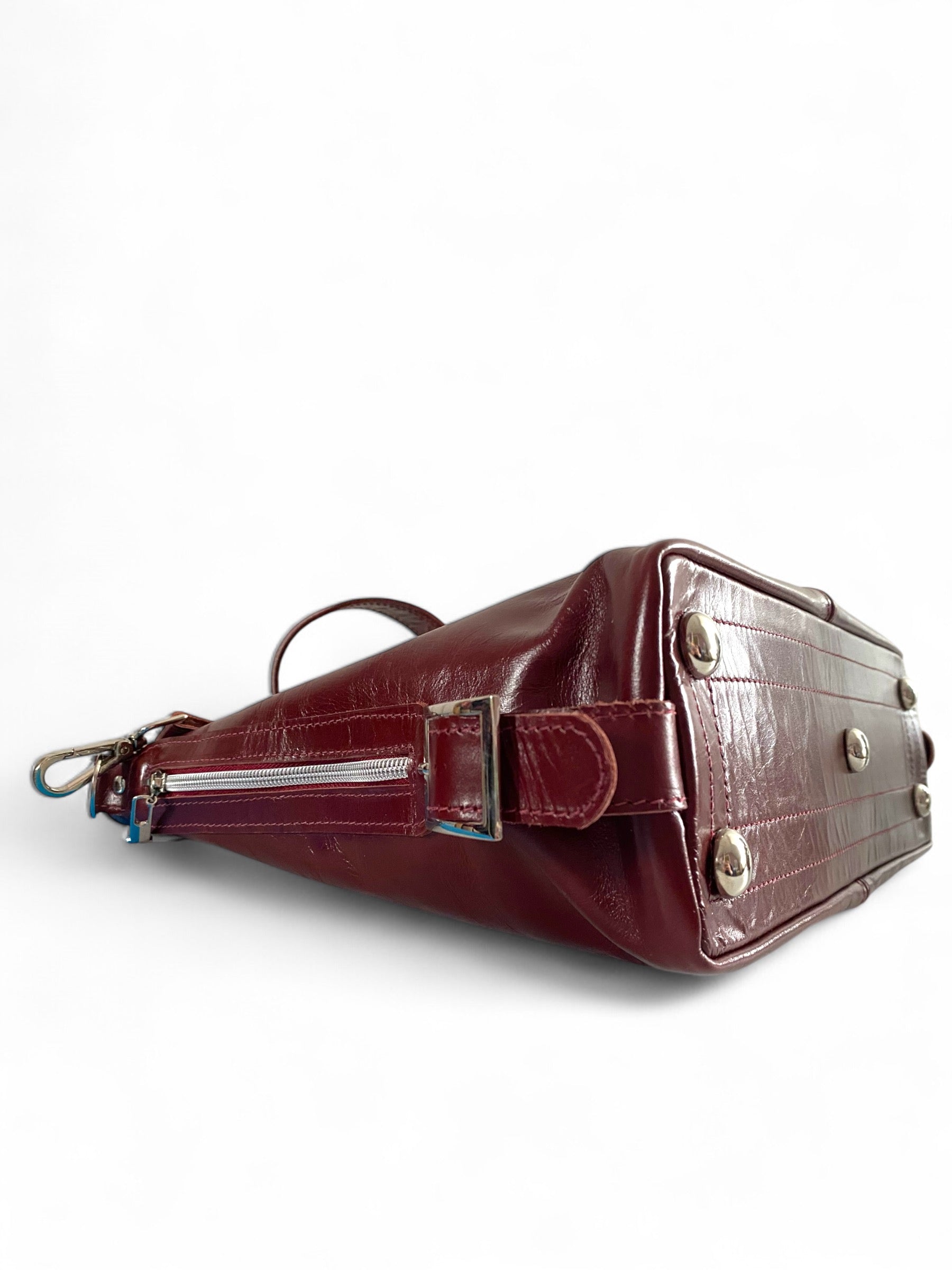 Juliette | Handcrafted Burgundy Leather Slouch Bag image 5