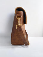 Emmie | Whiskey Brown Leather Shoulder Bag | Handcrafted from Rescued Leather image 5