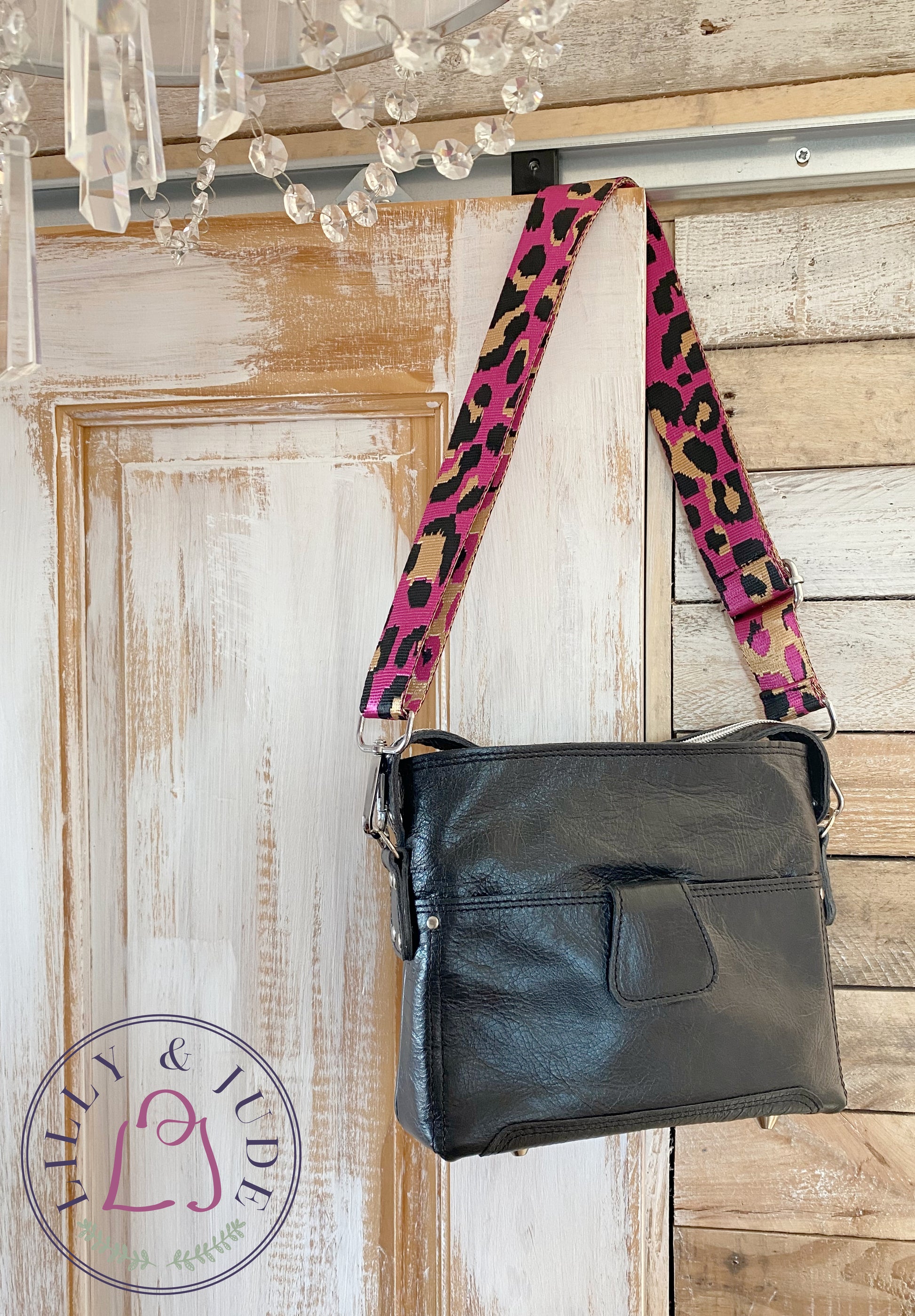 Swift | Black Eco Luxury Leather Crossbody Bag image 2