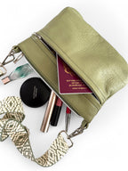 Starburn | Olive Green Leather Crossbody Bag | Designer Travel Style image 7