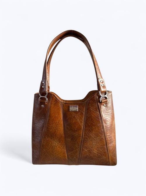 Alaula | Brown Italian Leather Shoulder Bag | Sustainable Luxury image 1