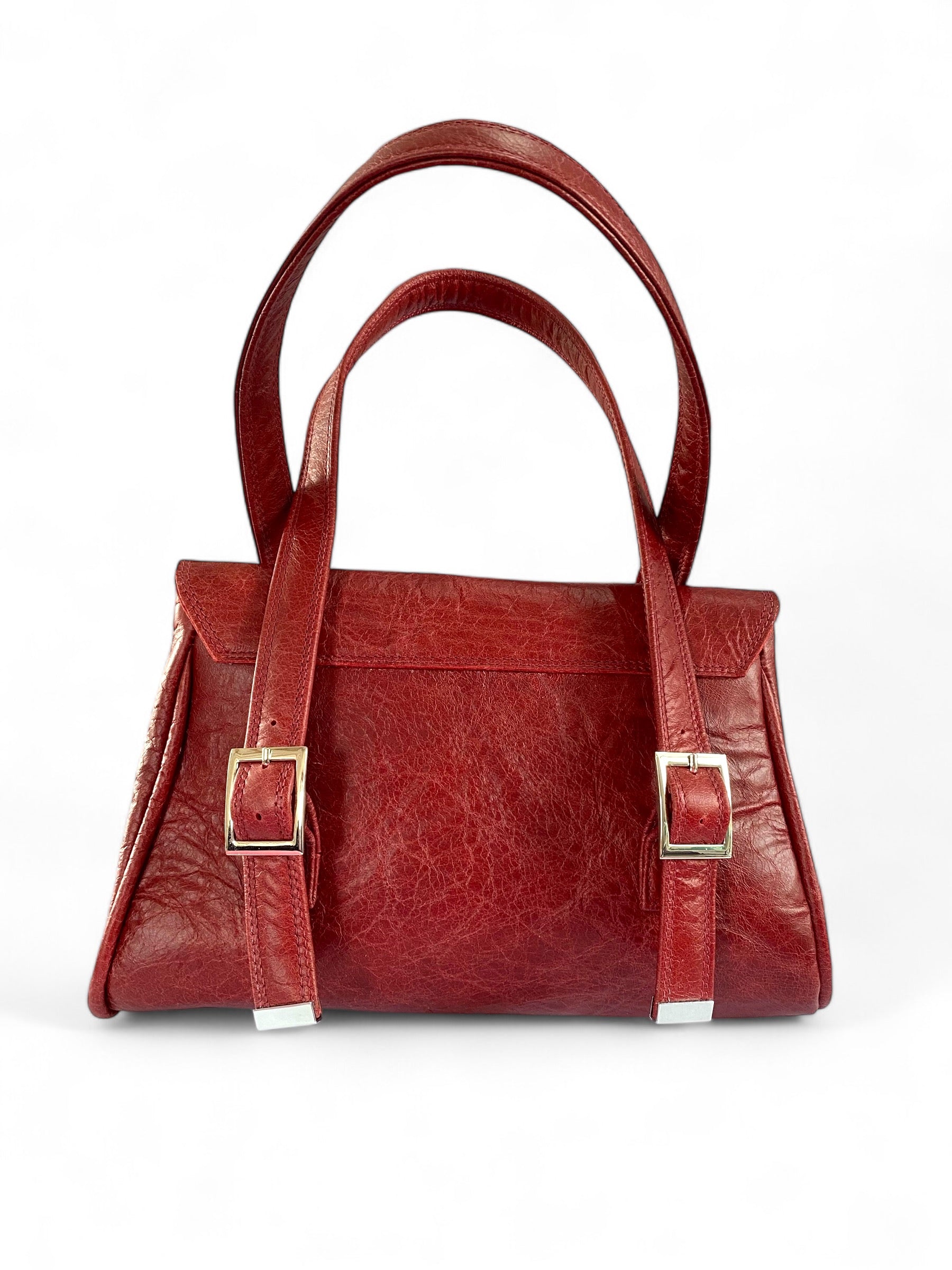 Rachel | Red Leather Shoulder Bag | Handcrafted with Distressed Leather image 5