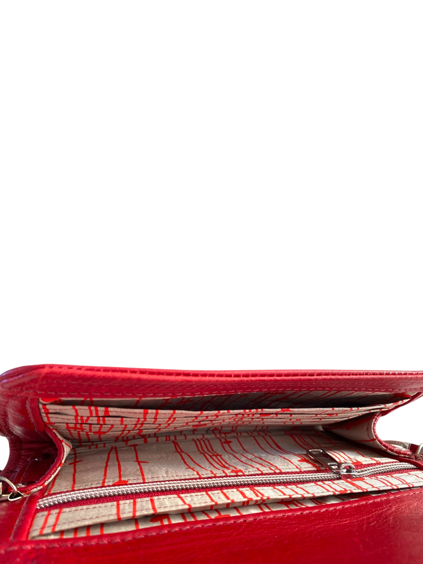Date Night | Red Leather Clutch | Chain Handle Bag image 10