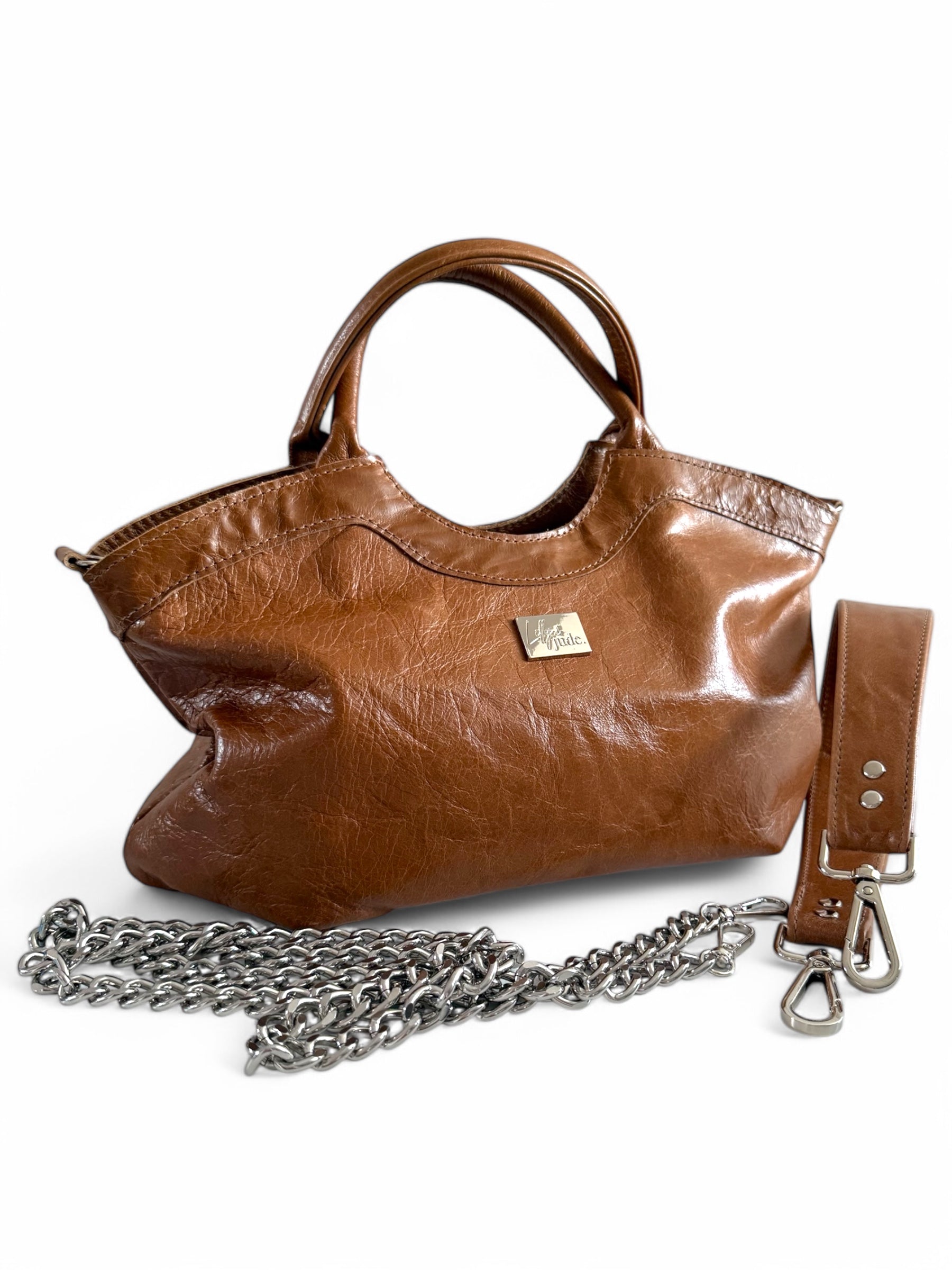 Flossy | Tan Brown Slouchy Baguette Bag | Made from Rescued Leather image 3