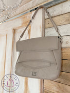 Emmmie | Grey Leather Shoulder Bag | Handcrafted, Eco-Friendly & Stylish image 9