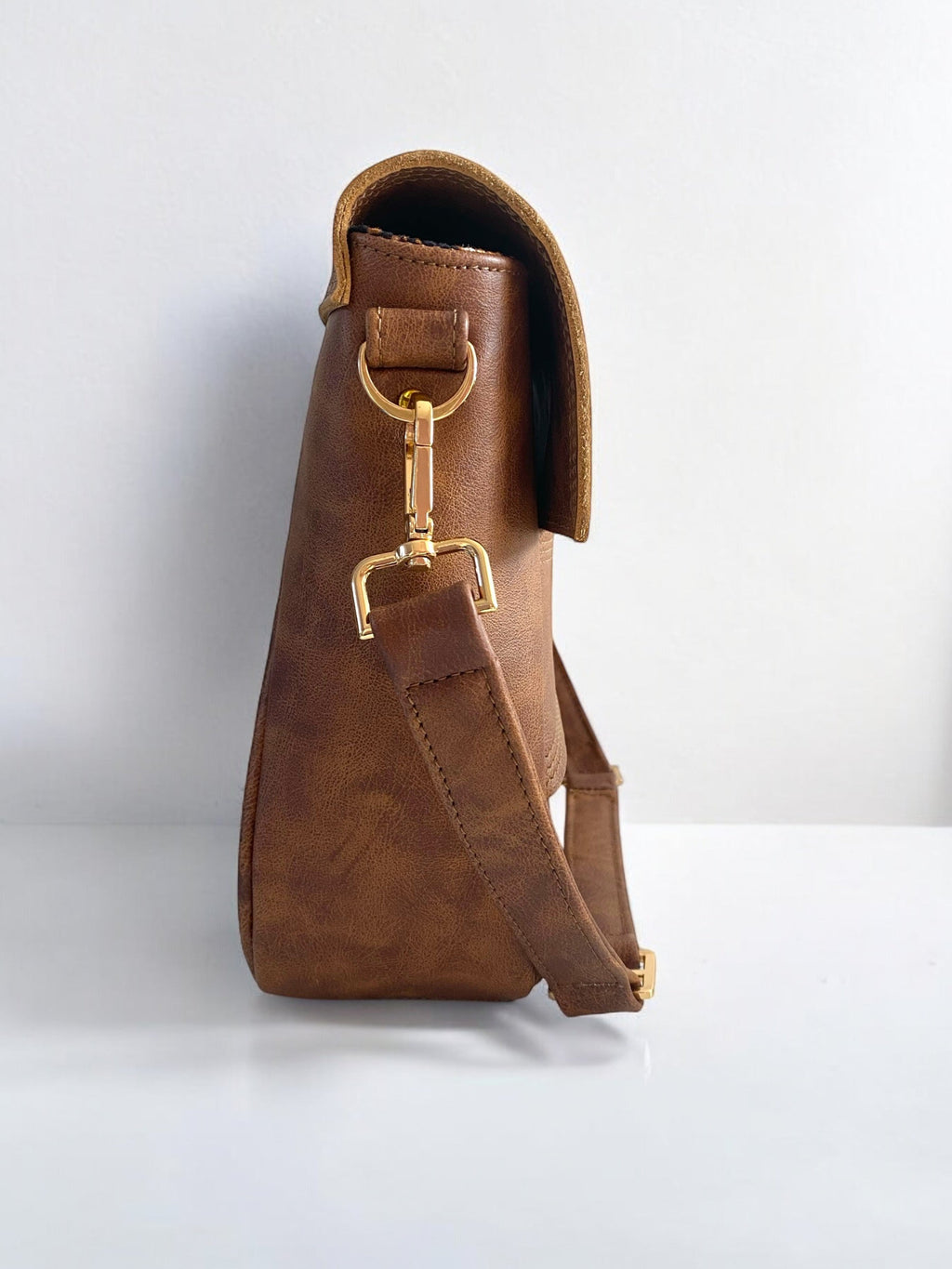 Emmie | Whiskey Brown Leather Shoulder Bag | Handcrafted from Rescued Leather image 5