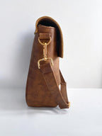 Emmie | Whiskey Brown Leather Shoulder Bag | Handcrafted from Rescued Leather image 5