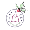 Circular logo with 'LILLY & JUDE' and decorative Christmas elements on a white background