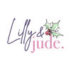 Logo with 'Lilly & Jude' text and a holly leaf design on a white background