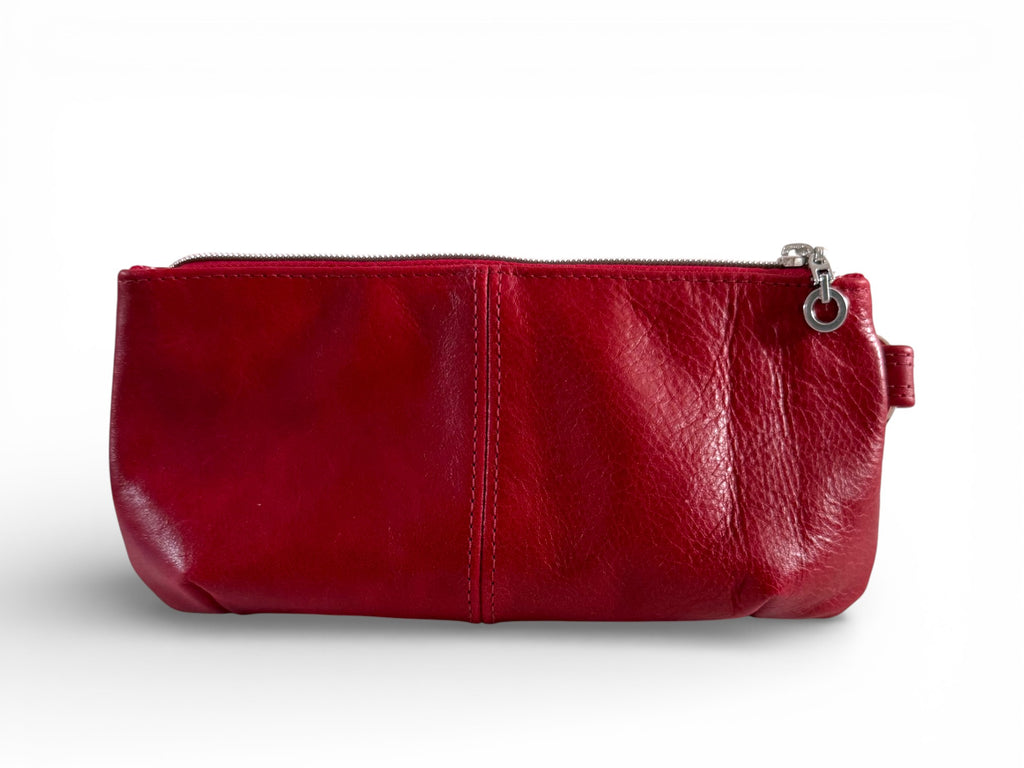 Ella | Red Leather Wristlet Clutch Bag | Edit:love