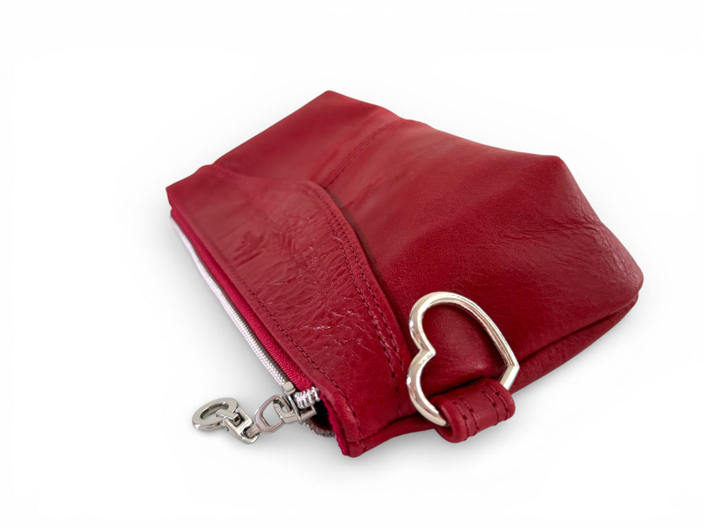 Ella | Red Leather Wristlet Clutch Bag | Edit:love