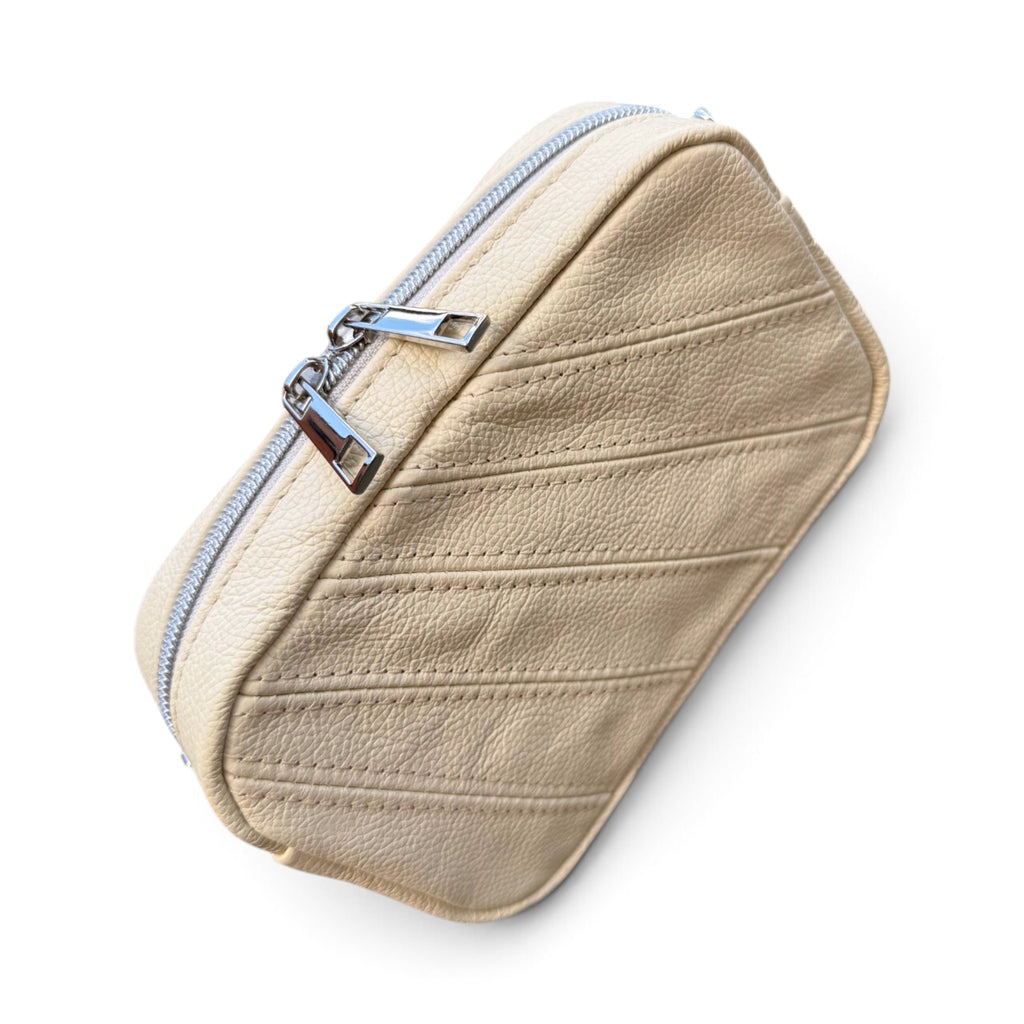 Tiny Harriet | Cream Butter Yellow Leather Compact Crossbody Bag