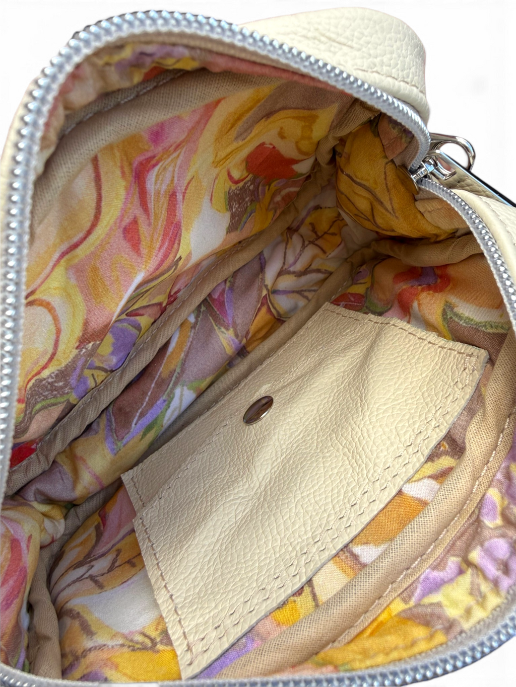 Tiny Harriet | Cream Butter Yellow Leather Compact Crossbody Bag