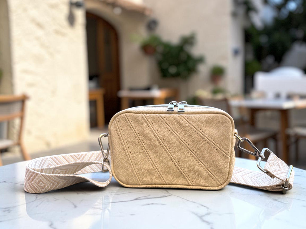 Tiny Harriet | Cream Butter Yellow Leather Compact Crossbody Bag