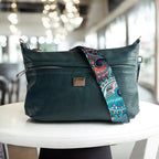 Starburn Grande | Dark Teal Leather Shoulder Bag | Sustainable Crossbody 