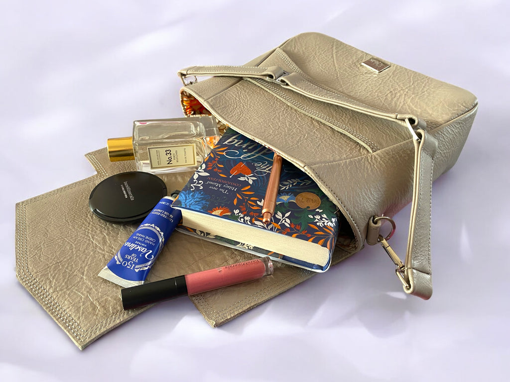 Emmmie | Grey Leather Shoulder Bag | Handcrafted, Eco-Friendly & Stylish image 6