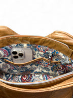 Alaula | Tan Leather Shoulder Bag | Eco-Friendly Fashion image 10