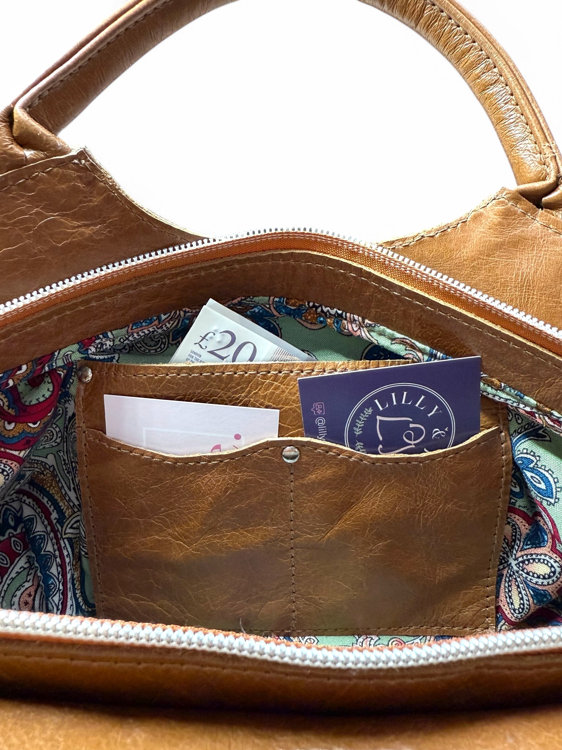 Flossy | Tan Brown Slouchy Baguette Bag | Made from Rescued Leather image 11