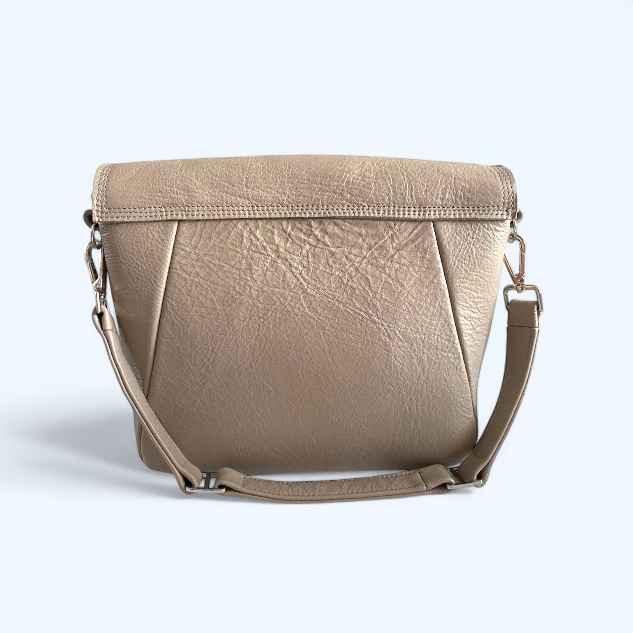 Emmmie | Grey Leather Shoulder Bag | Handcrafted, Eco-Friendly & Stylish image 4