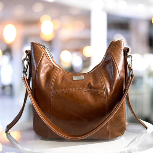 Aurora | Tan Leather Shoulder Bag | Simple Eco Style image 1