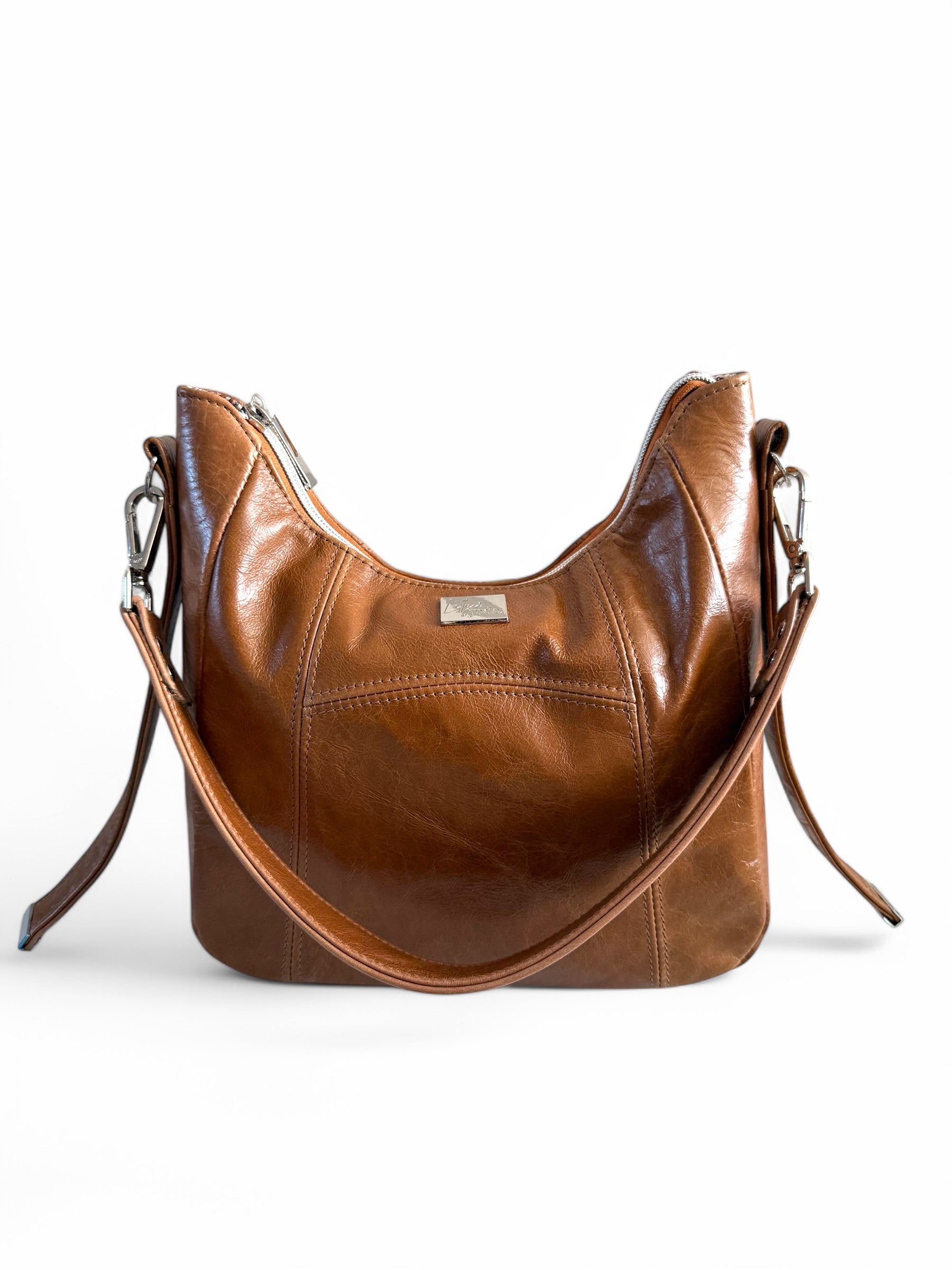 Aurora | Tan Leather Shoulder Bag | Simple Eco Style image 0