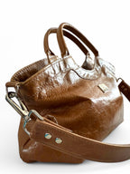 Flossy | Tan Brown Slouchy Baguette Bag | Made from Rescued Leather image 4