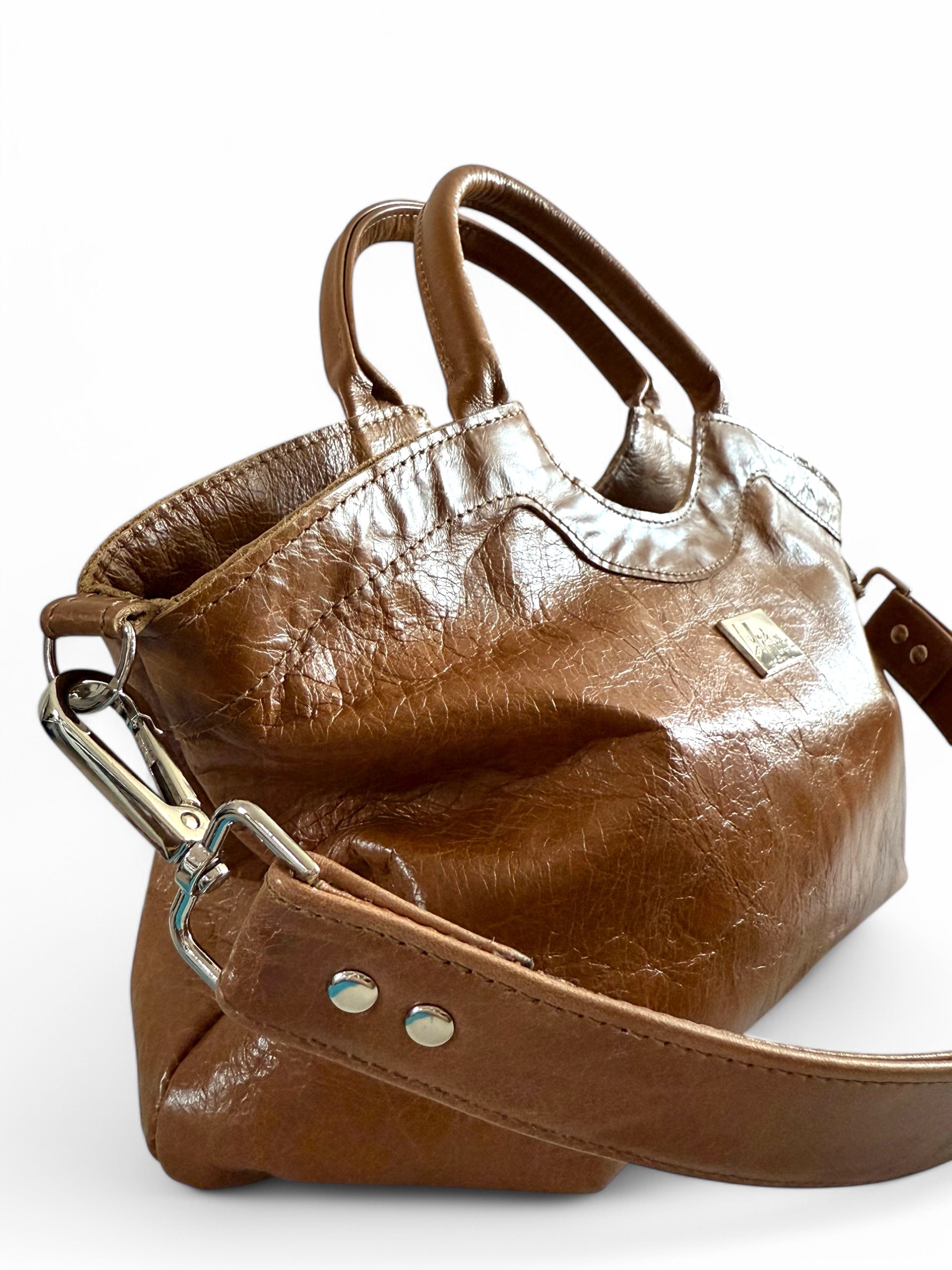 Flossy | Tan Brown Slouchy Baguette Bag | Made from Rescued Leather image 4