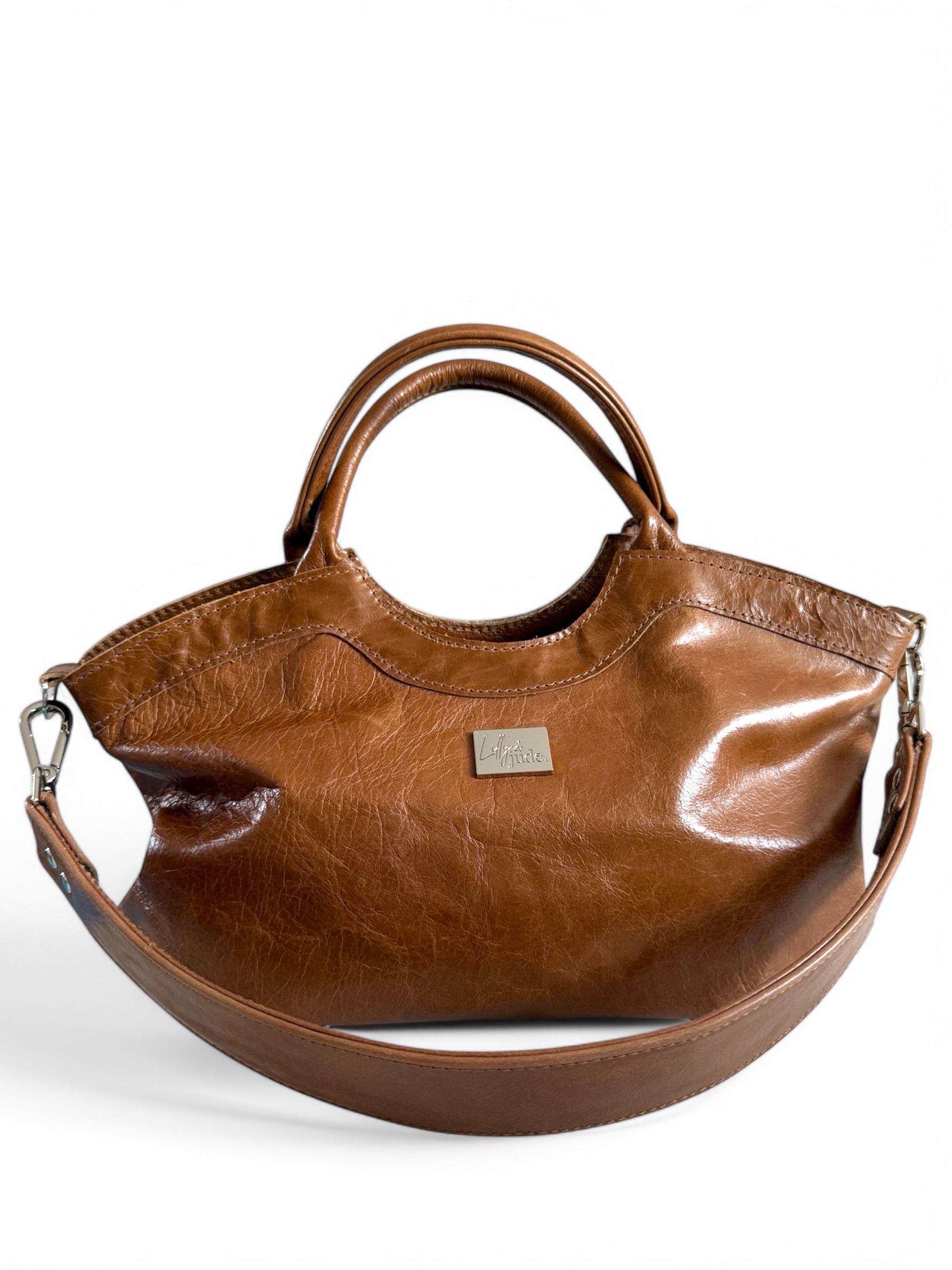 Flossy | Tan Brown Slouchy Baguette Bag | Made from Rescued Leather image 12