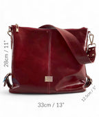 Juliette | Handcrafted Burgundy Leather Slouch Bag image 10