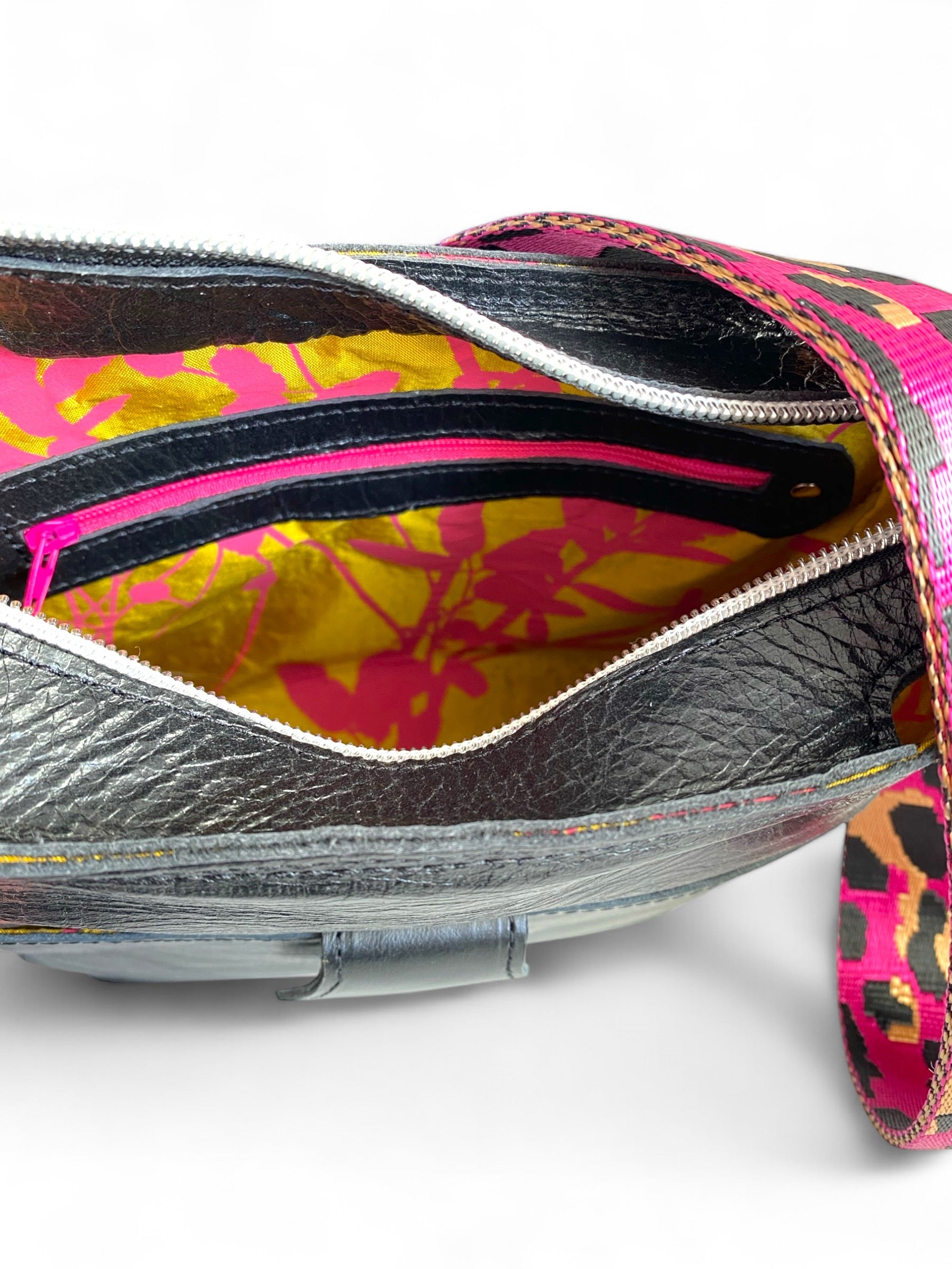 Swift | Black Eco Luxury Leather Crossbody Bag image 8
