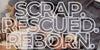 Slow-motion video showing a pile of leather scraps with overlay text “Scrap. Rescued. Reborn” highlighting Lilly & Jude’s sustainable approach to leather.